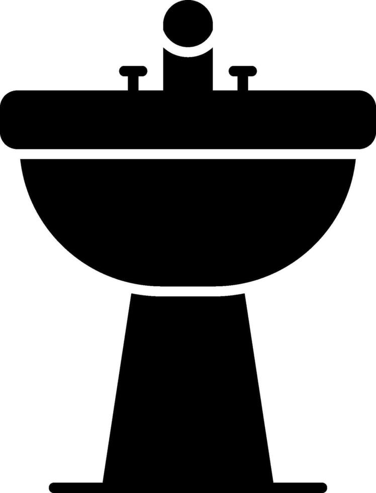 Bathroom sink icon vector