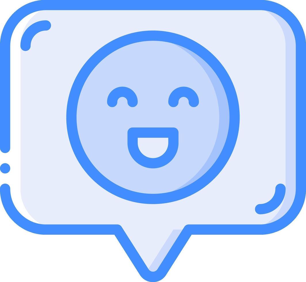 A speech bubble with a smiley face vector