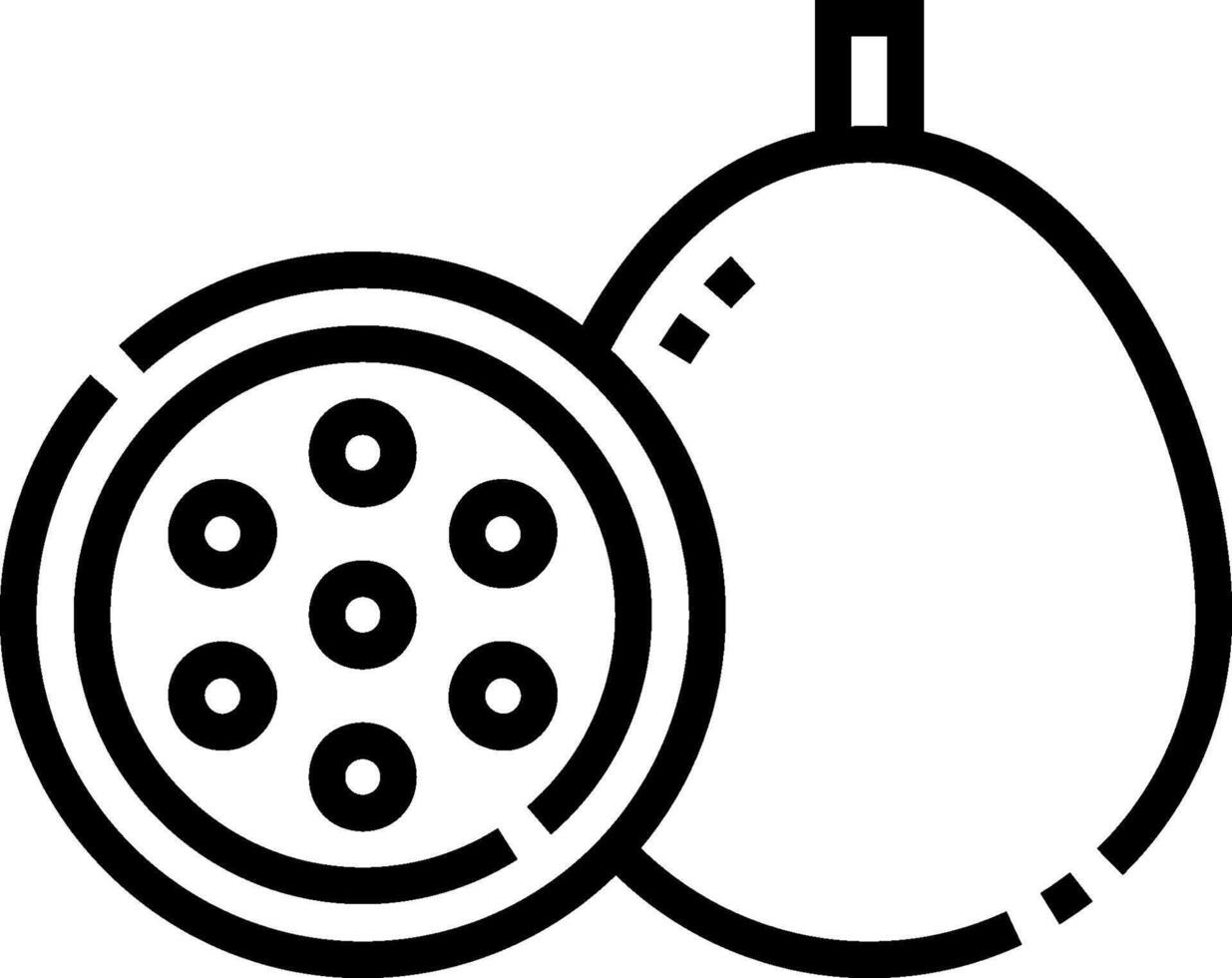 A black and white illustration of a fruit vector
