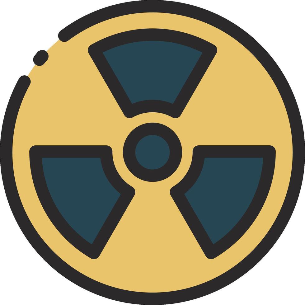 A radiation symbol on a white background vector