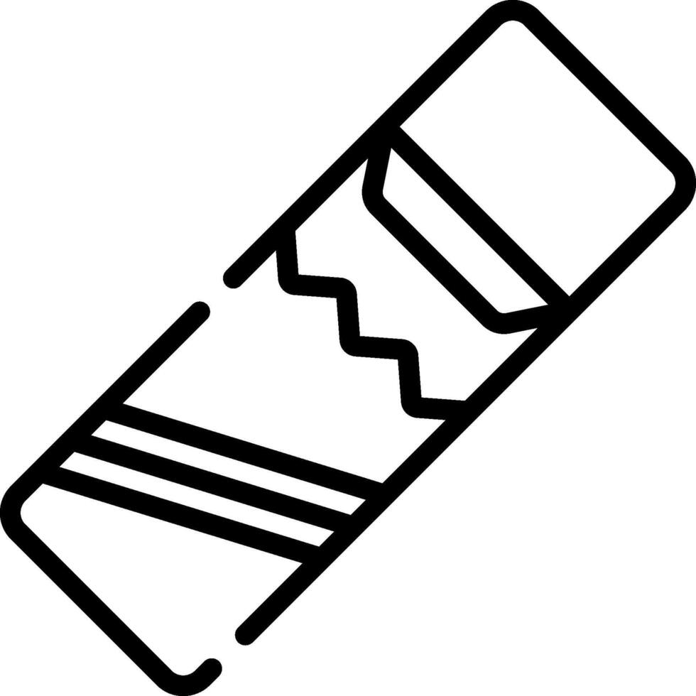A black and white line drawing of a pencil vector