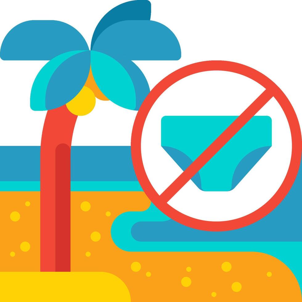 No underwear beach sign vector