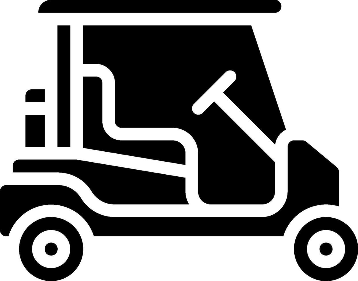 Golf cart icon vector