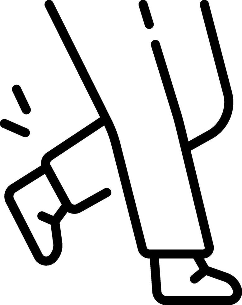 A person walking with their legs crossed vector