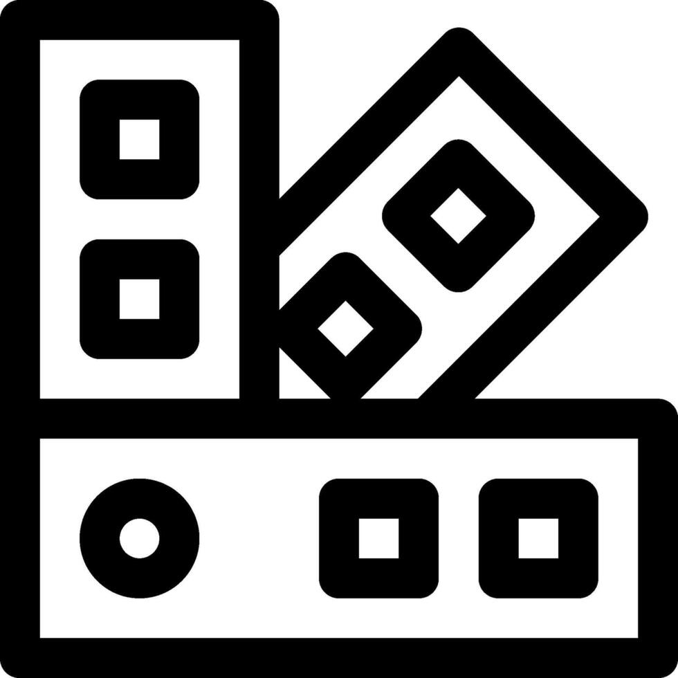 A black and white icon of a computer vector