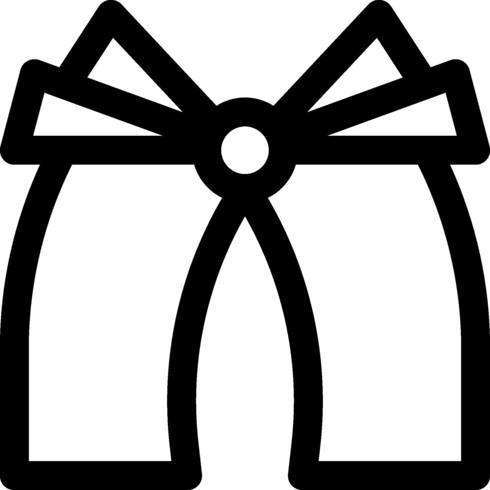 A black and white bow icon on a white background vector