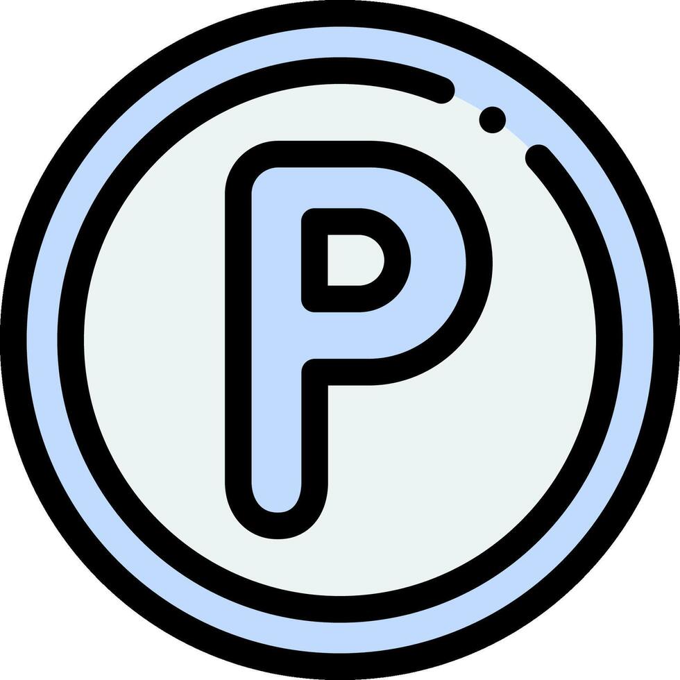 Parking icon p vector