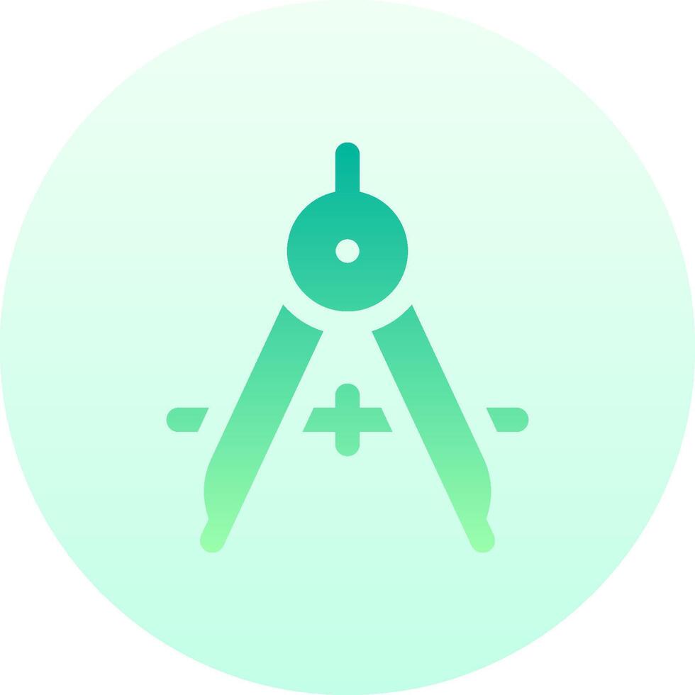 A green compass icon on a white background vector