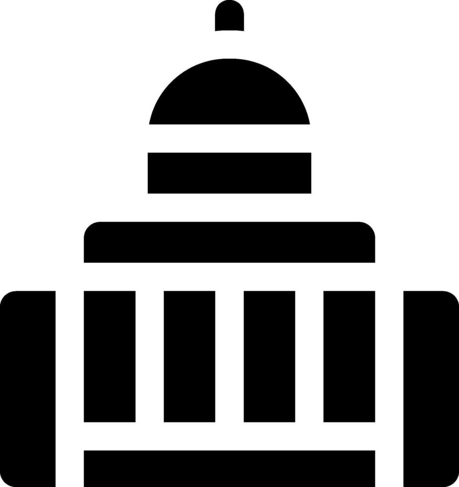 The capitol building is shown in black and white vector