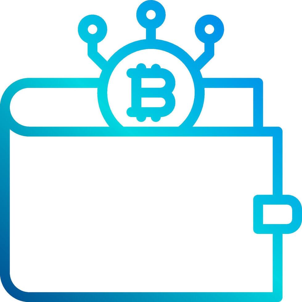 Bitcoin wallet icon vector