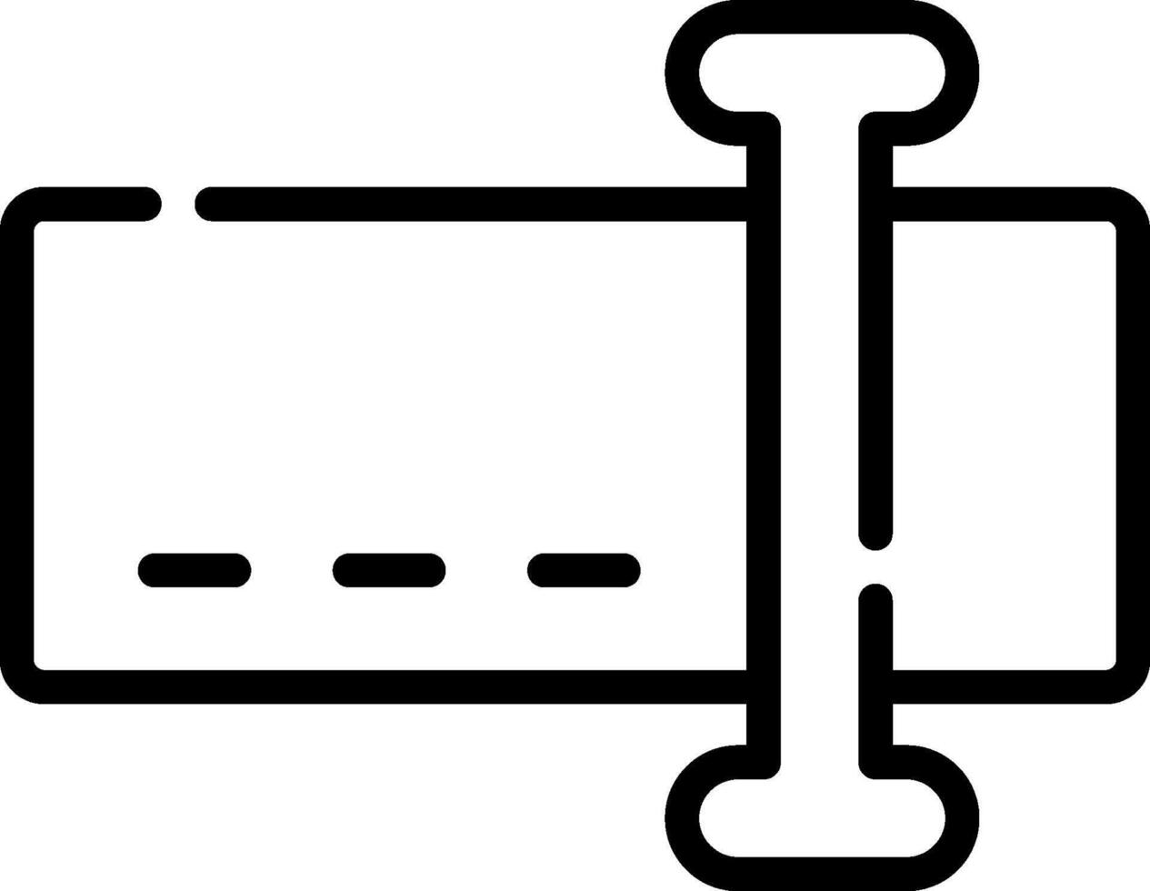 A black and white icon of a door vector
