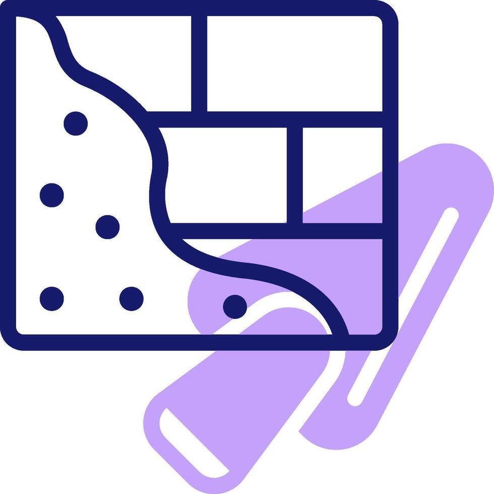 A purple and white icon of a brick wall vector