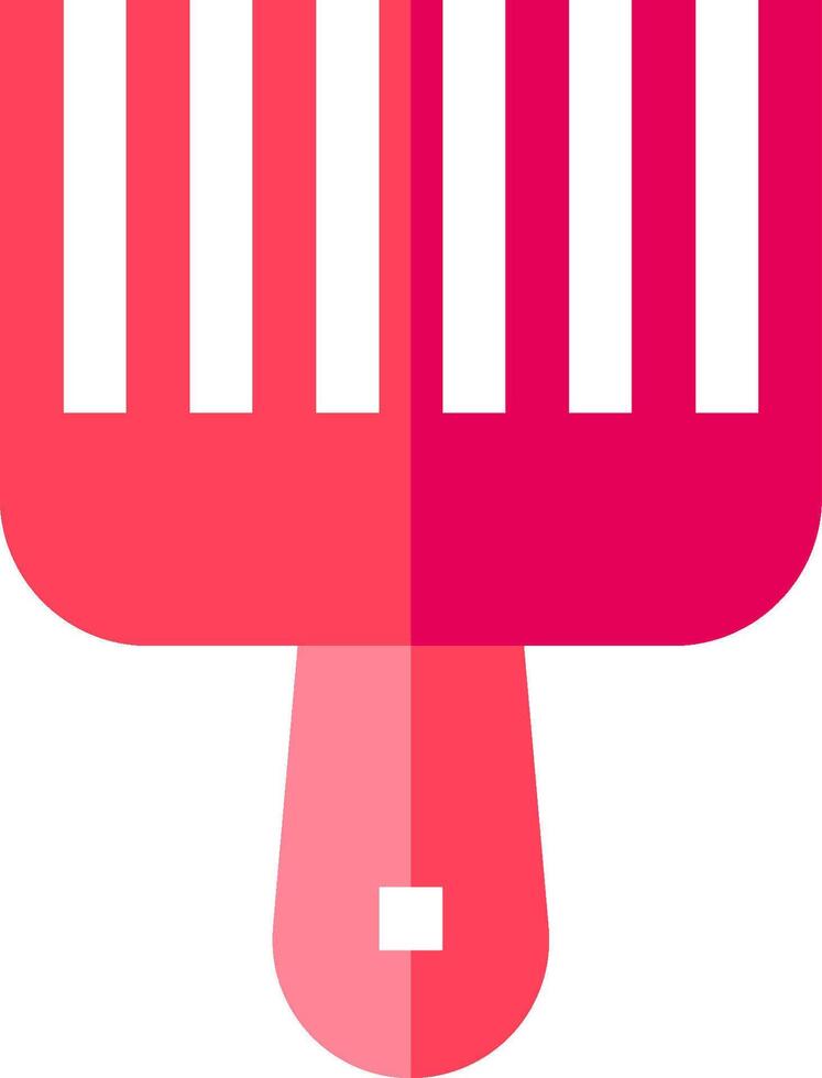 A comb icon with pink and white stripes vector
