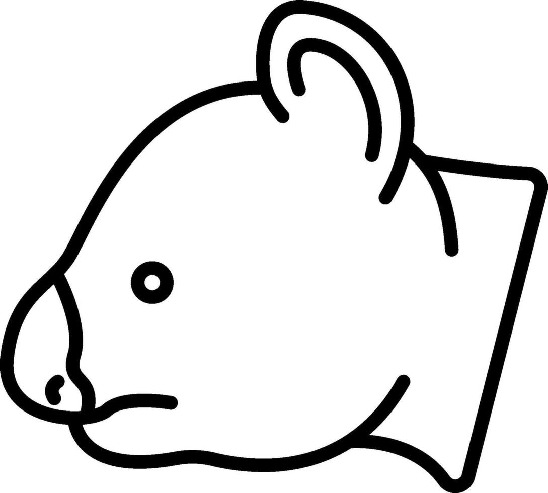 A black and white drawing of a koala bear vector