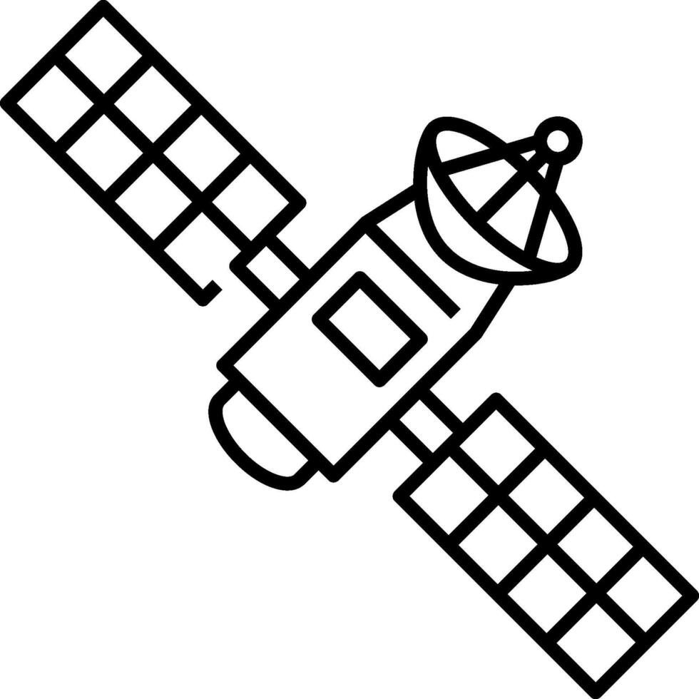Space satellite icon illustration vector
