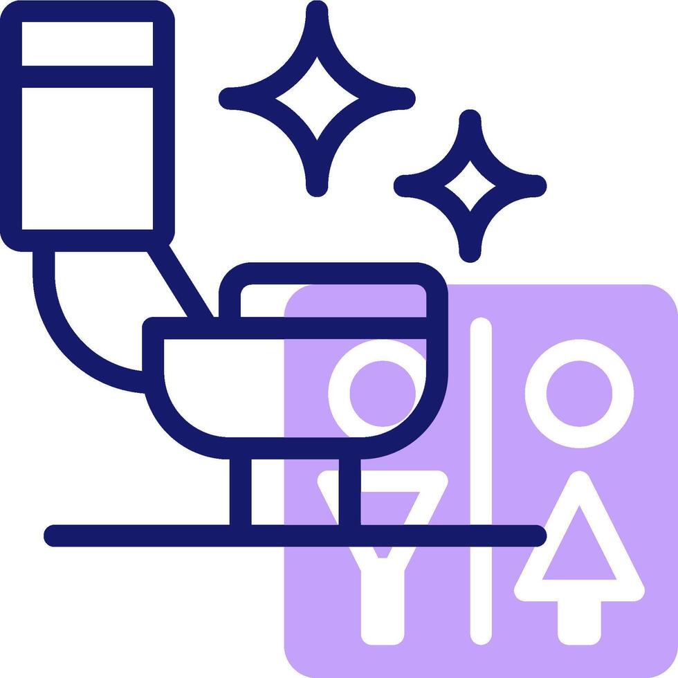 A toilet with a toilet seat and a toilet brush vector