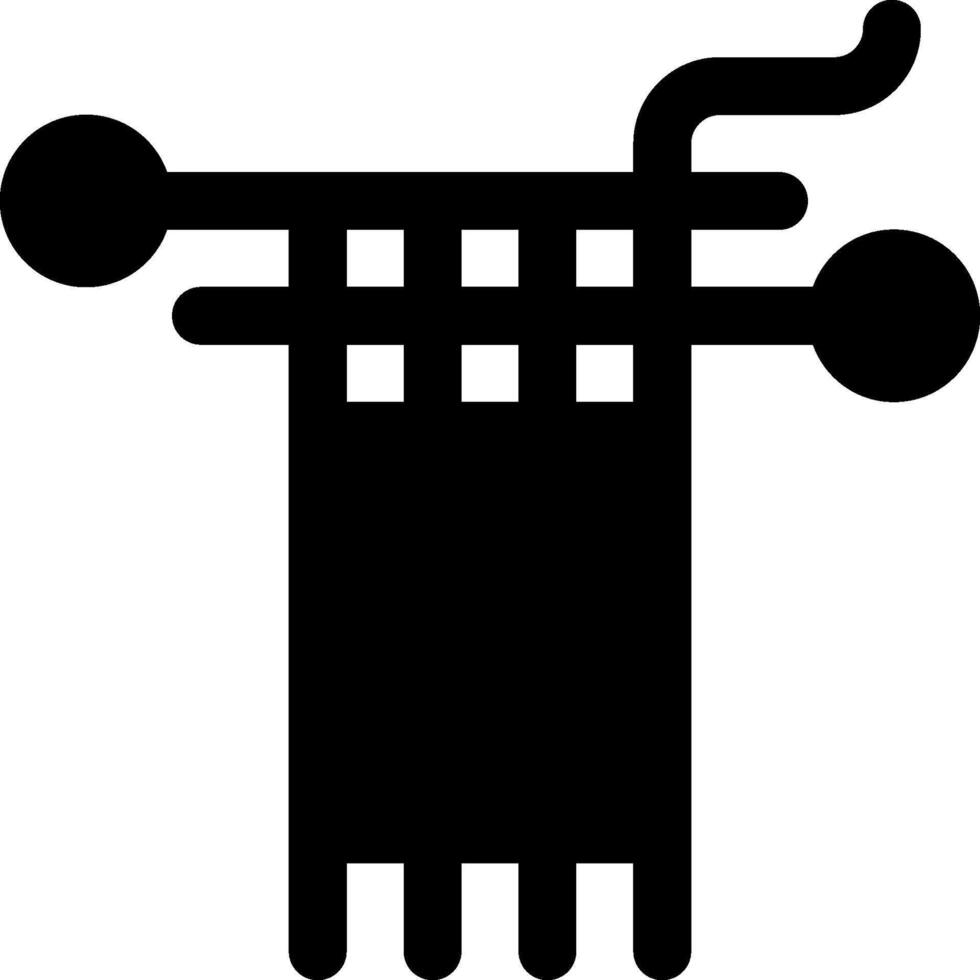 A black and white icon of a machine vector