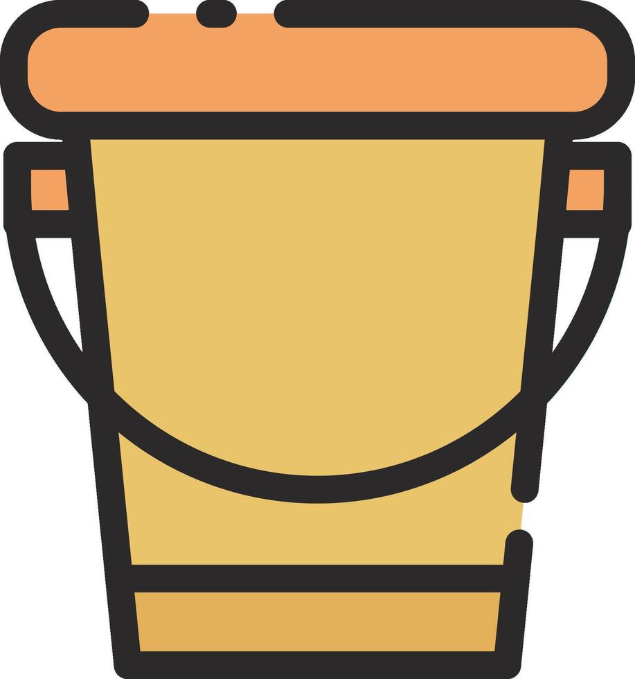 A bucket icon on a white background vector