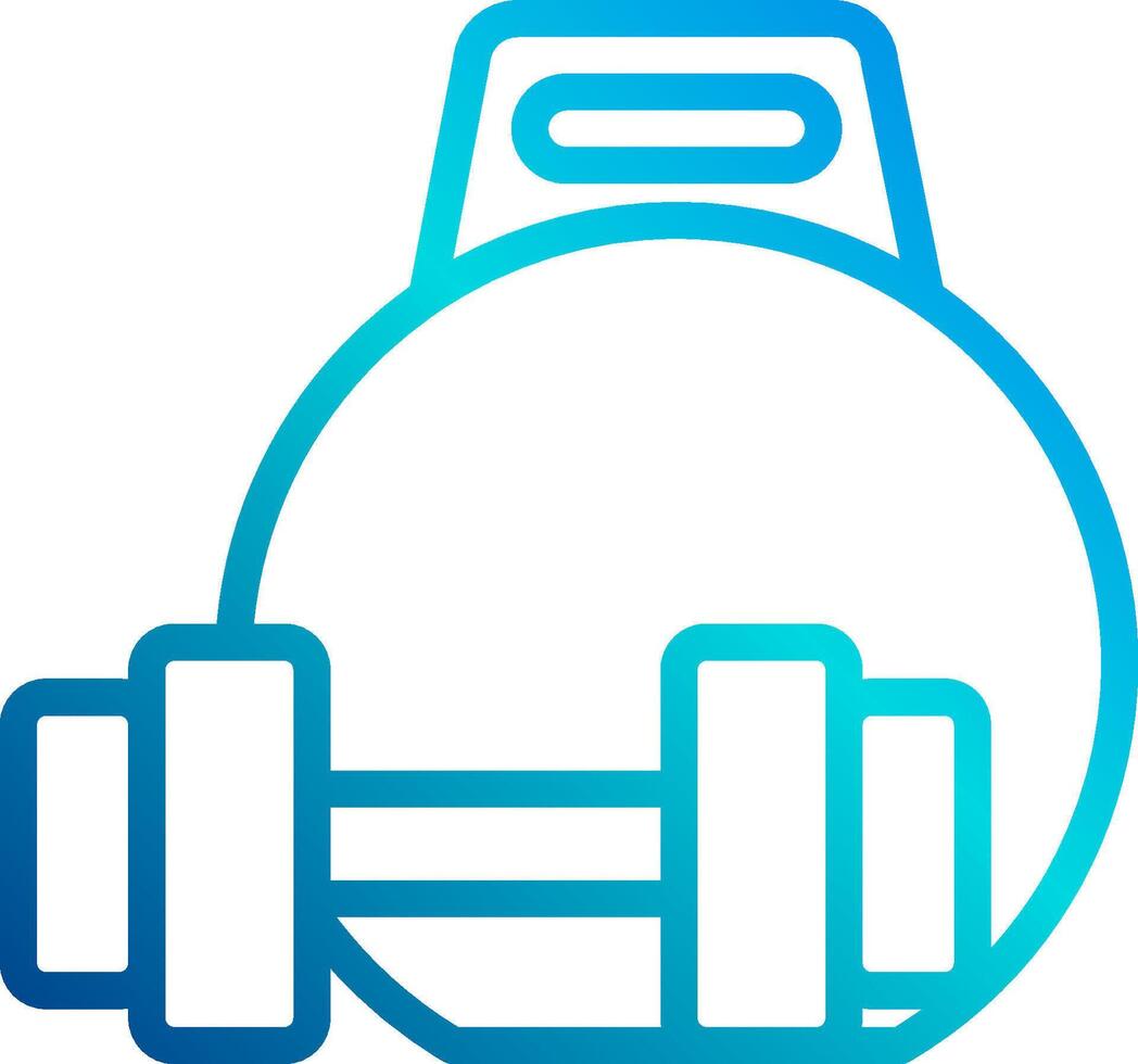A dumbbell and a bag icon vector