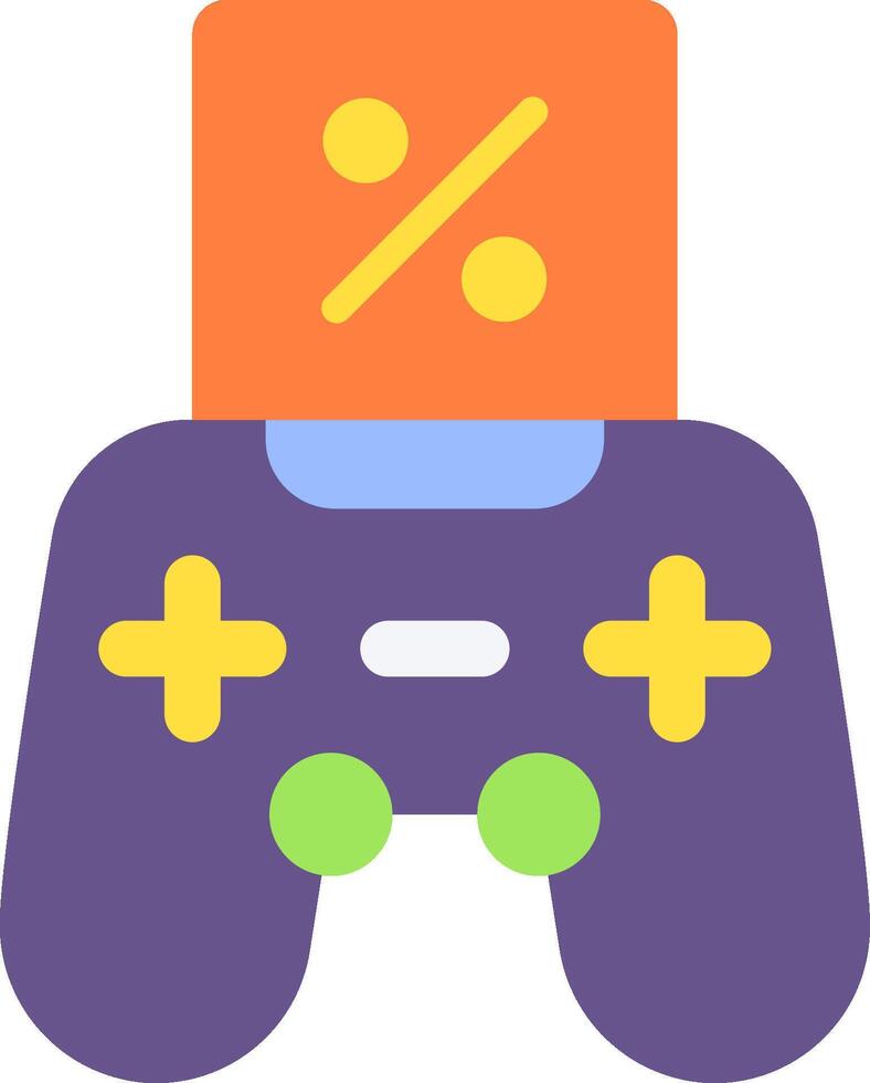 A game controller with a percentage sign on it vector