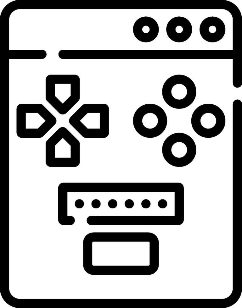 A black and white icon of a game controller vector