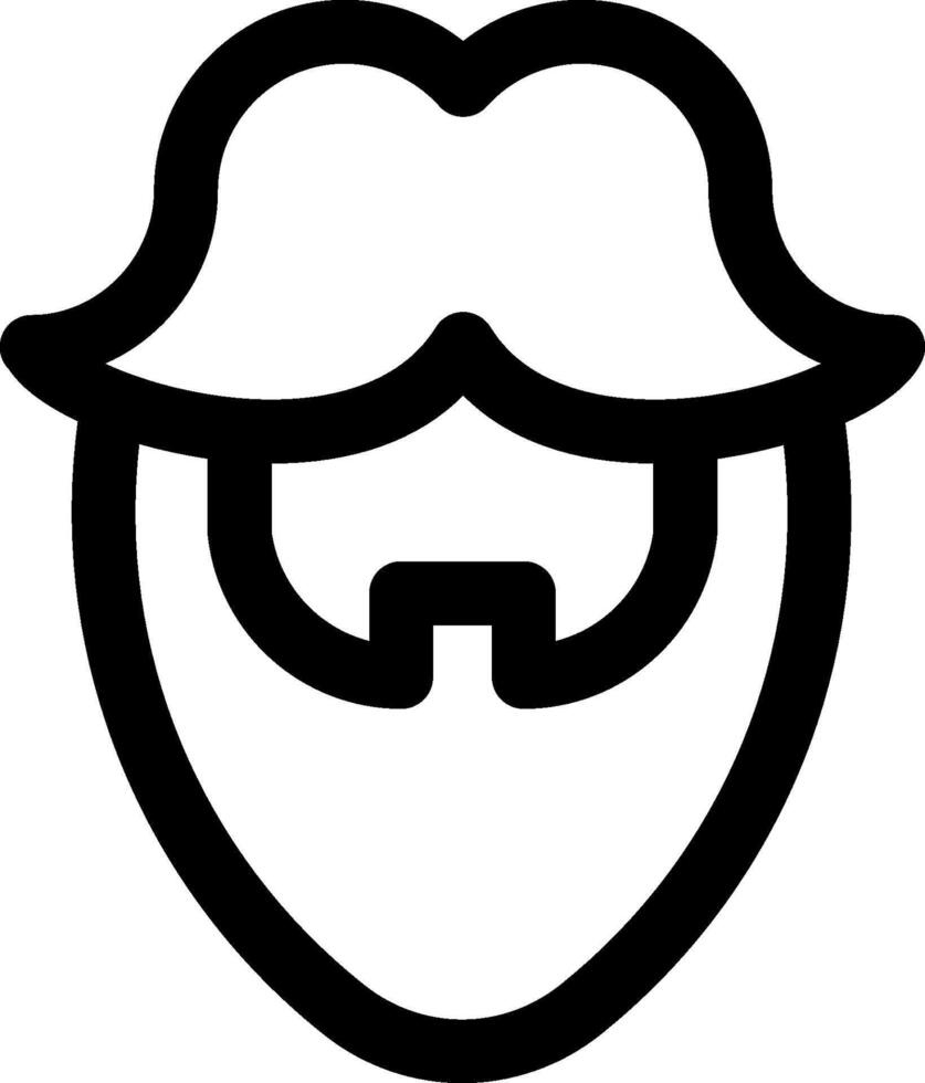 A black and white beard icon vector