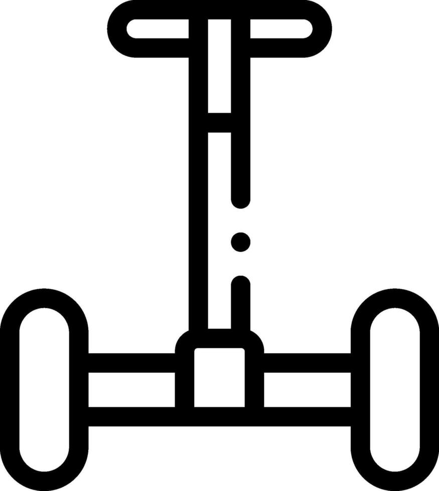 A black and white image of a scooter vector