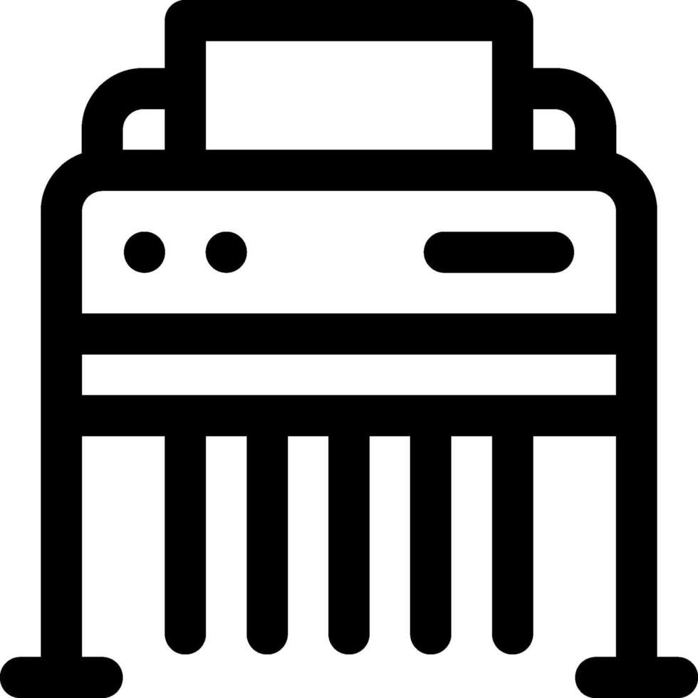 A black and white image of a printer vector