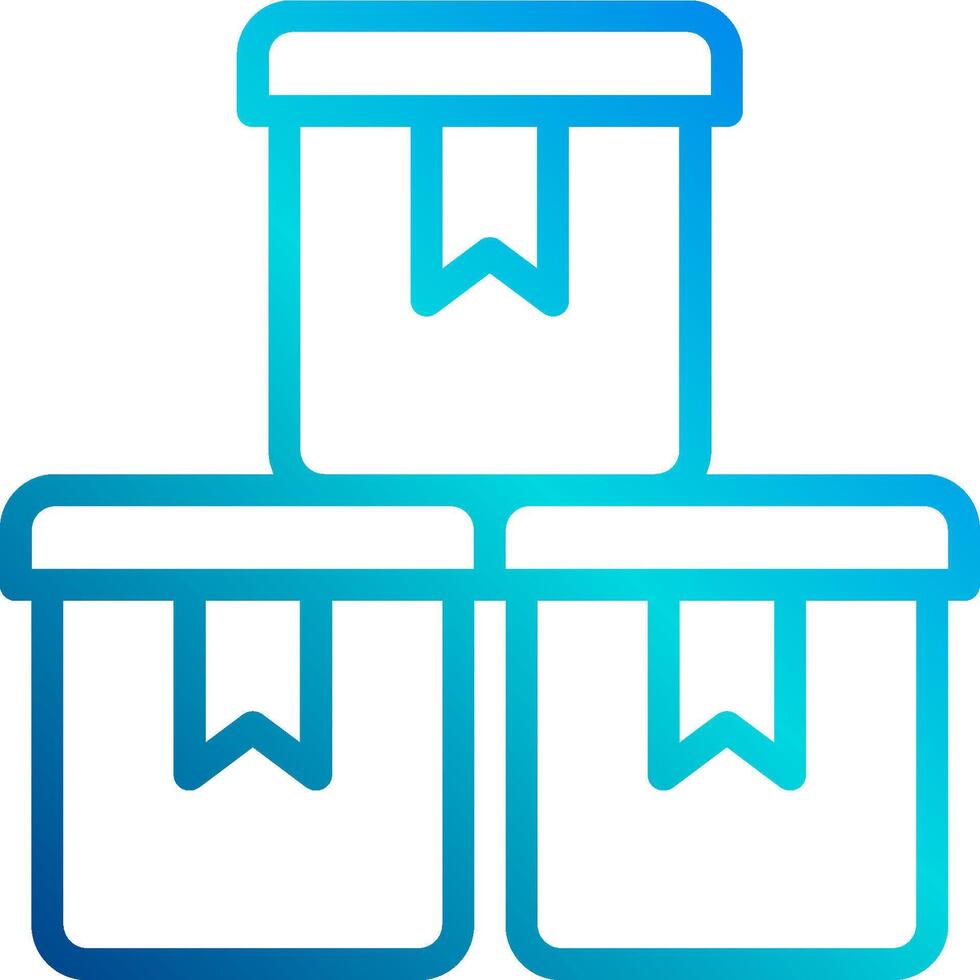 A stack of boxes with a ribbon on top vector