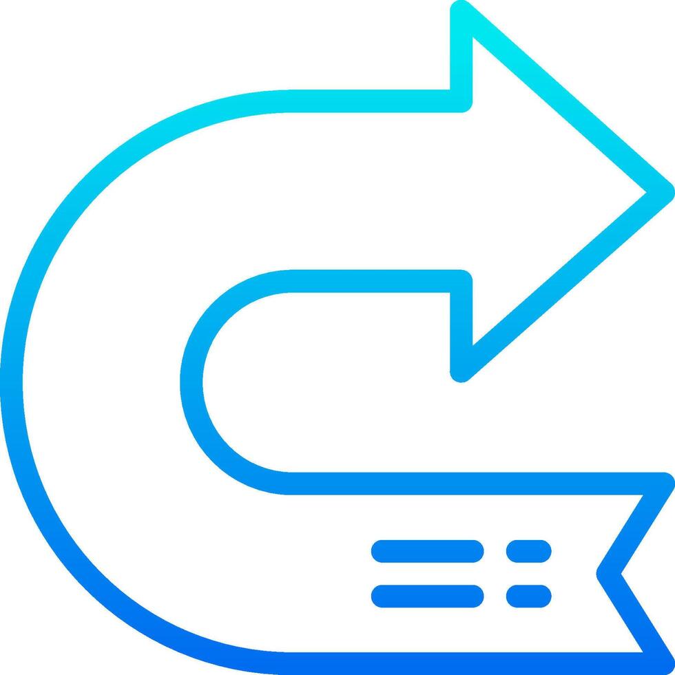 A blue arrow pointing to the right vector