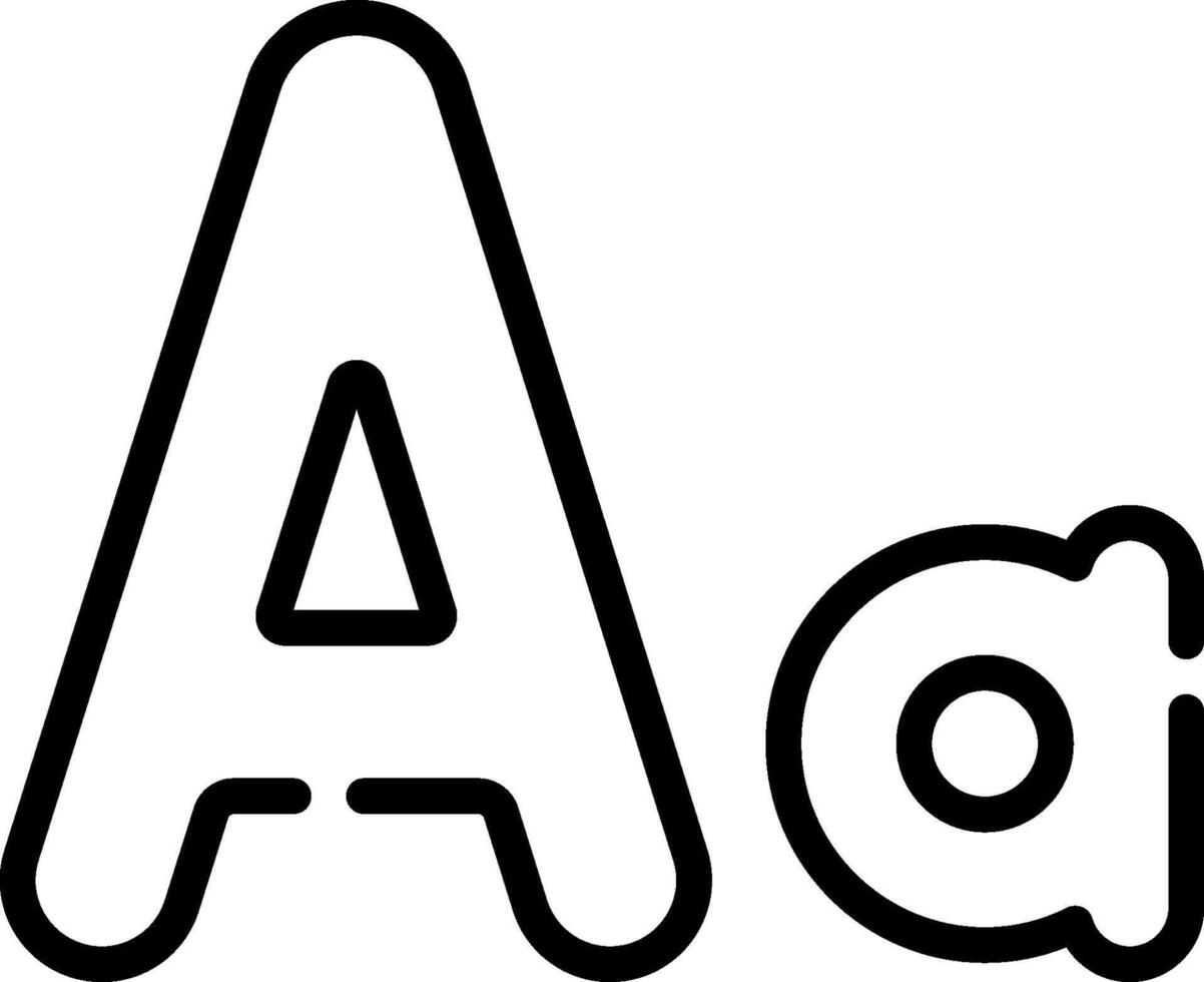 A letter a coloring page vector