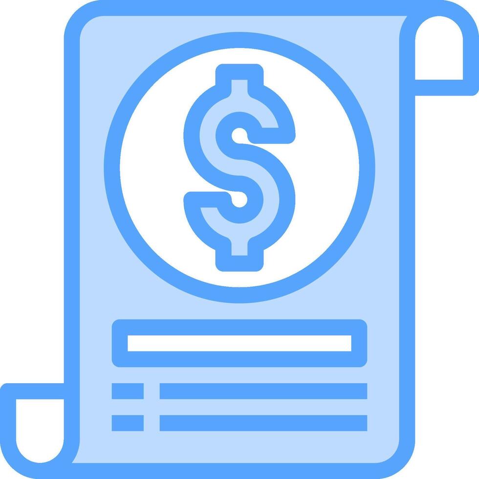 A dollar sign icon on a scroll vector