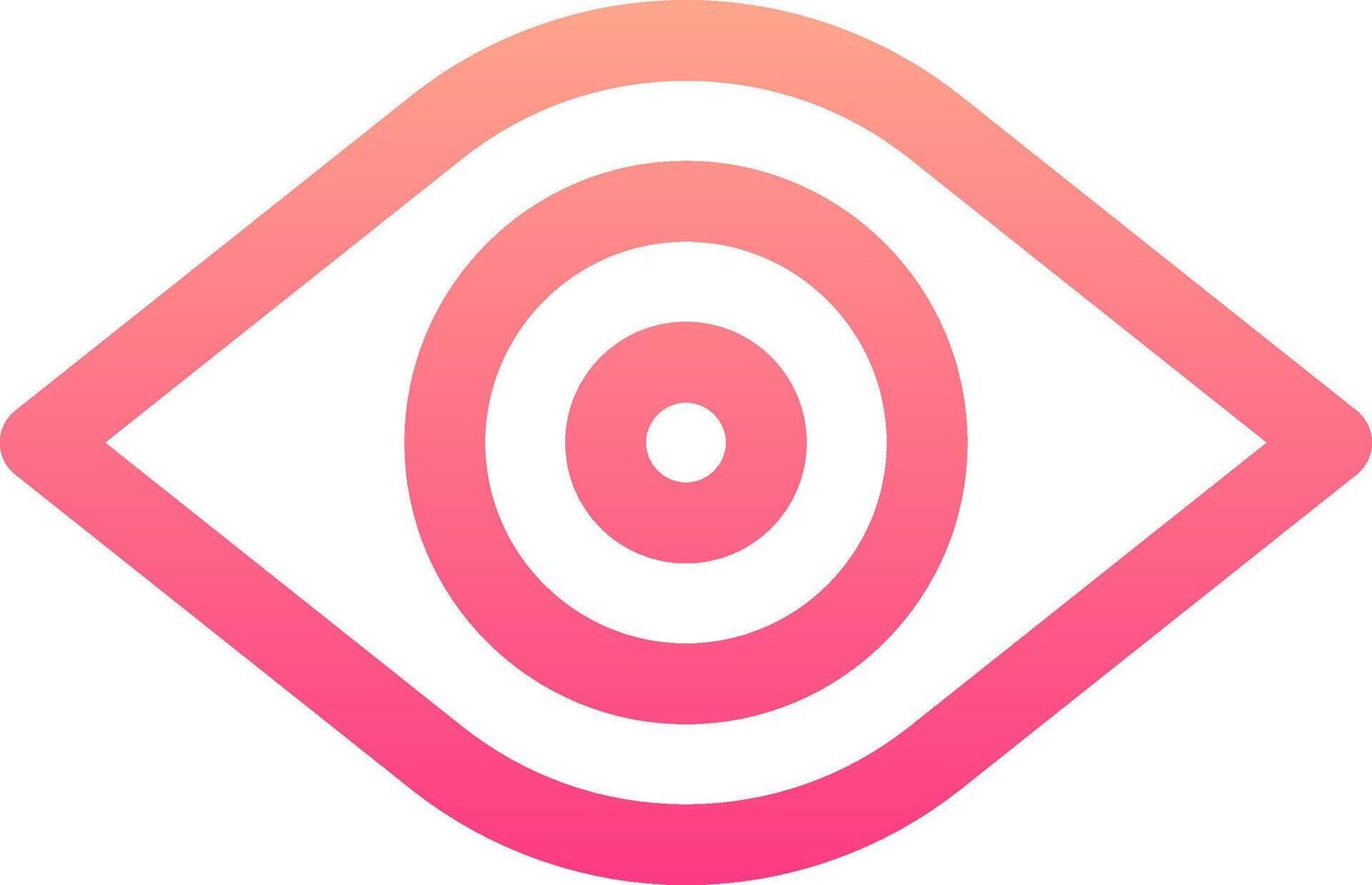 A pink and white eye icon vector