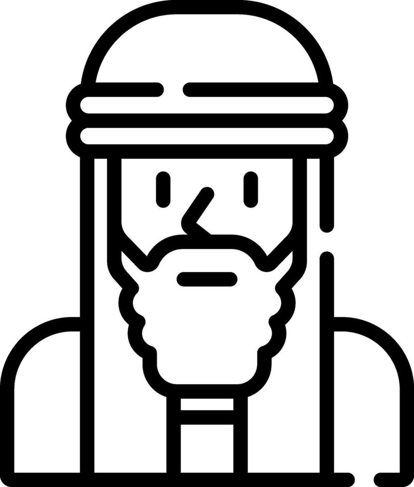 A man with a beard and a turban vector
