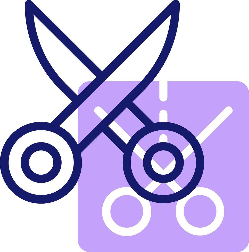 A pair of scissors and a square with scissors on it vector