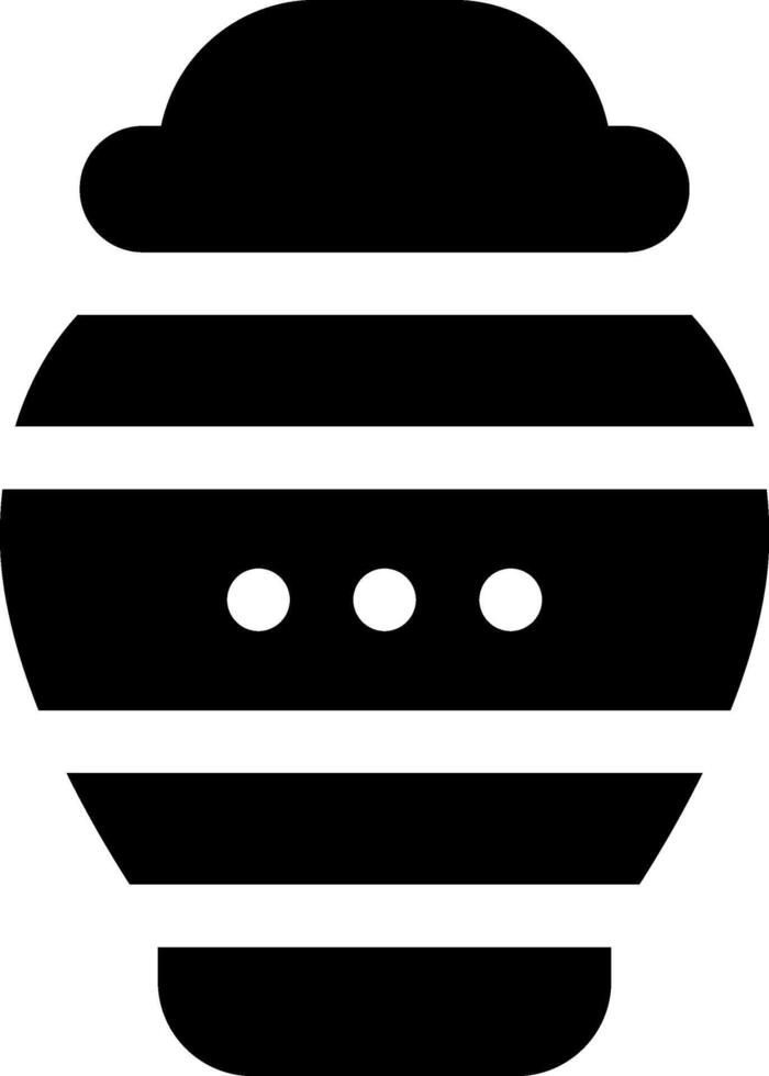 A black and white icon of a vase vector