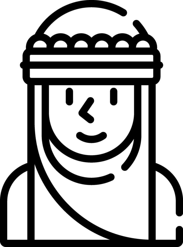 Arabic woman icon illustration vector