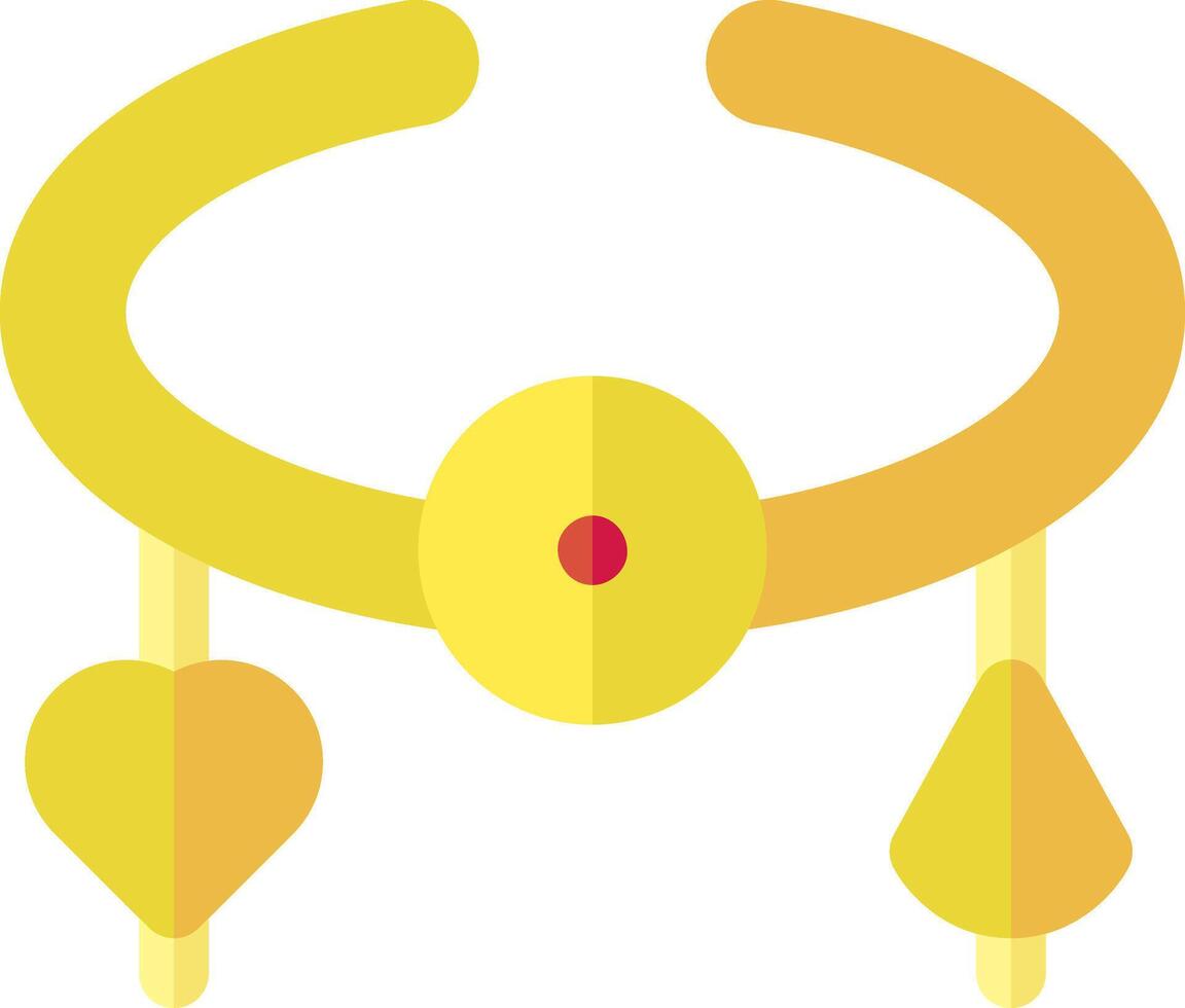 A yellow bracelet with two hearts and a heart vector