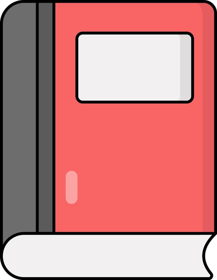 A red book with a white border vector