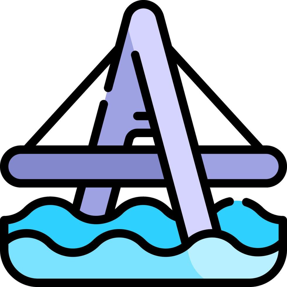 A bridge over water with a sign that says a vector