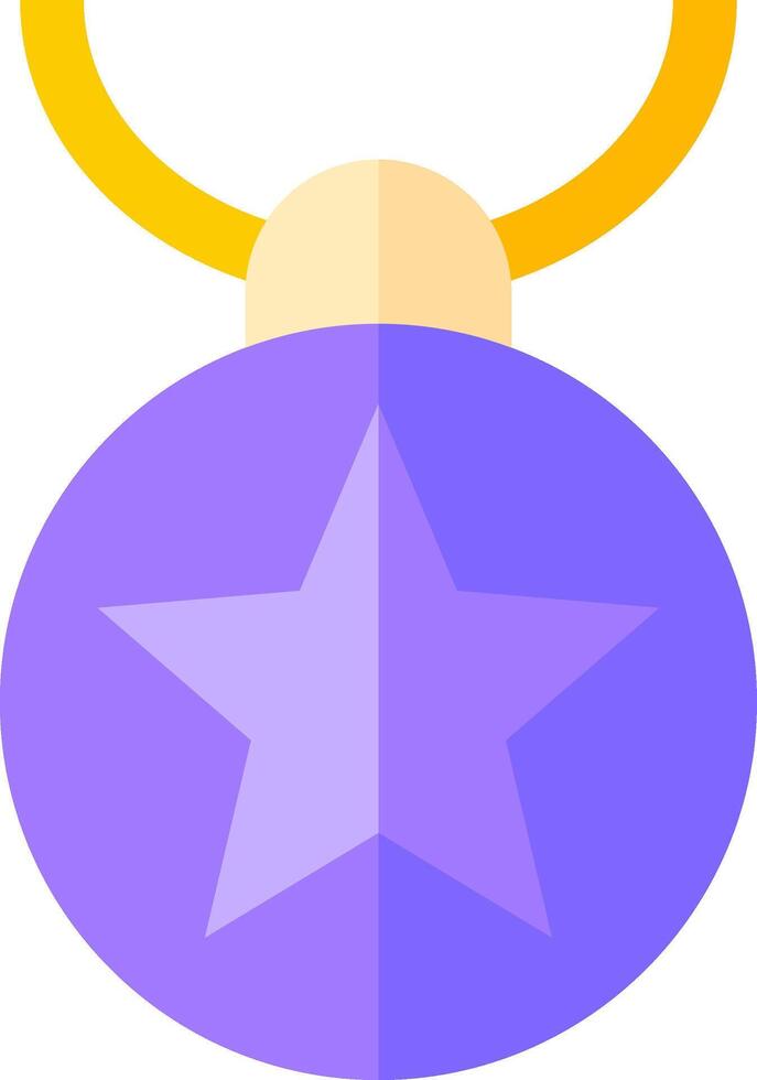 A purple christmas ornament with a star on it vector