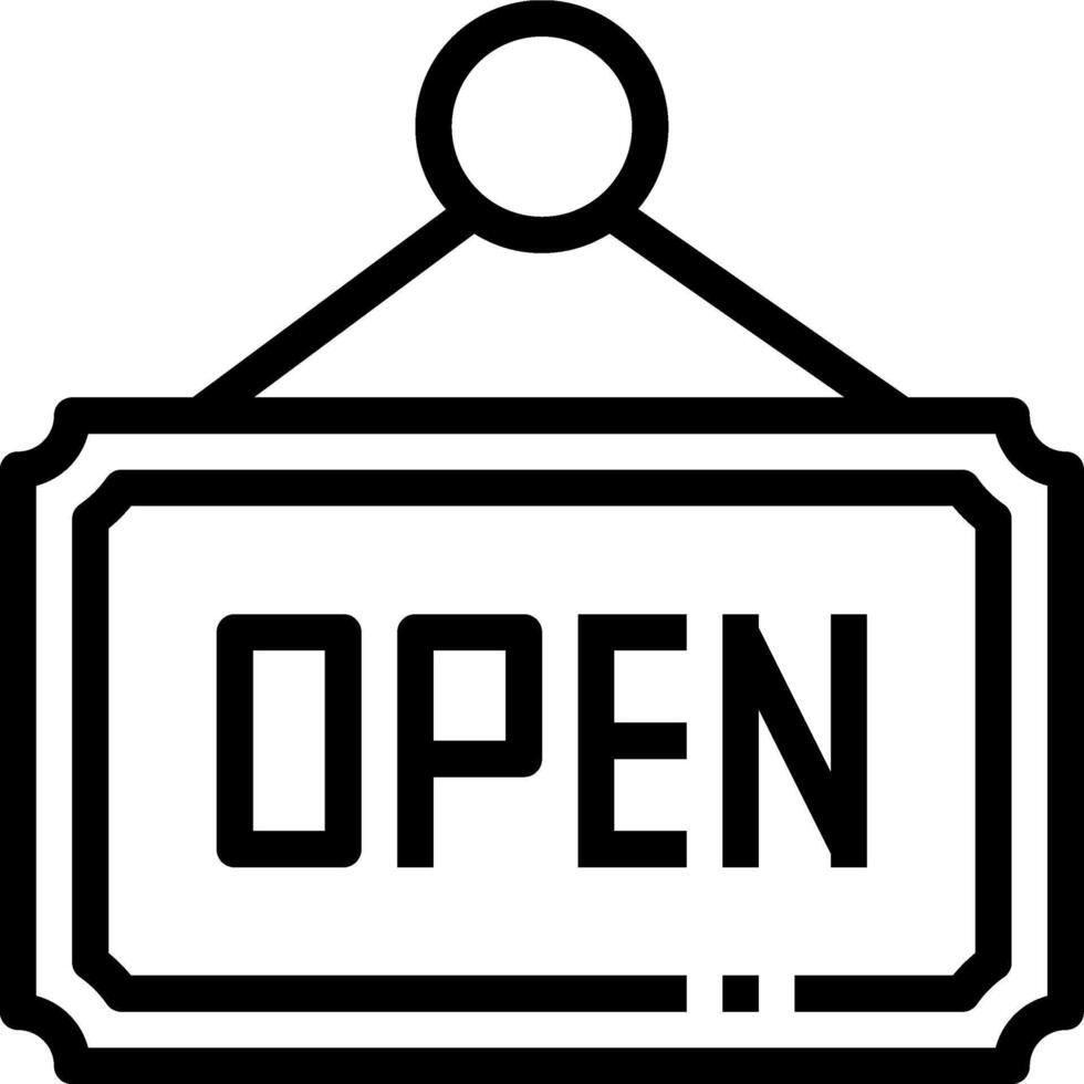 Open sign icon vector