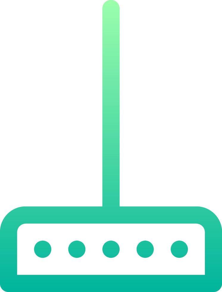 A green and blue icon of a vacuum cleaner vector