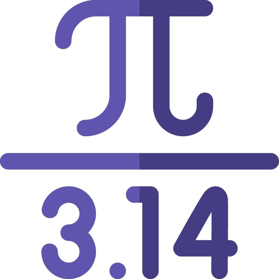 The pi symbol is shown in purple vector