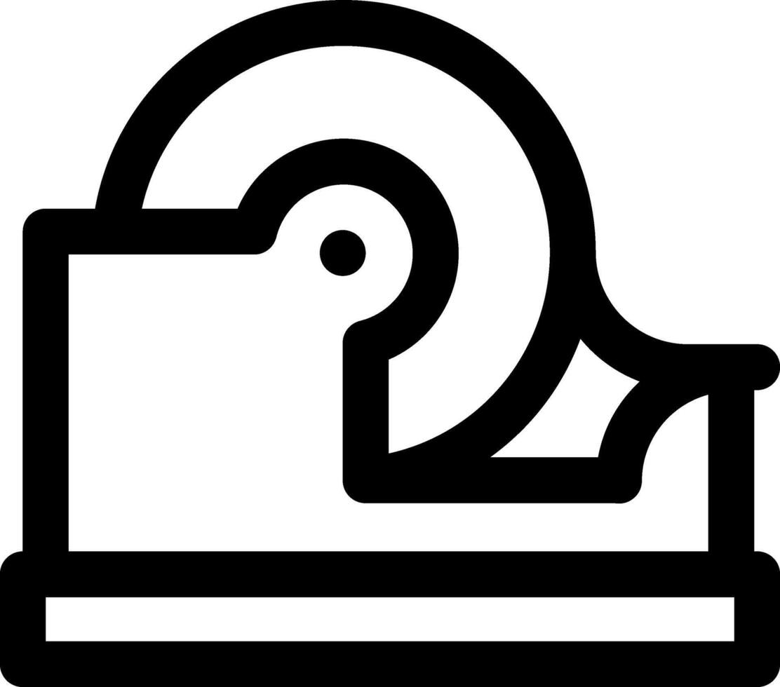 A black and white image of a tape measure vector