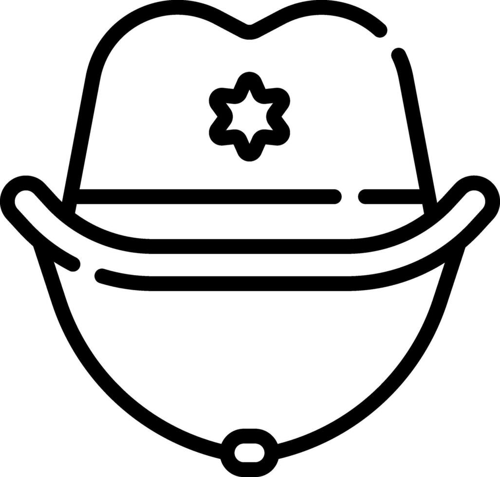 A police hat icon on a white background vector