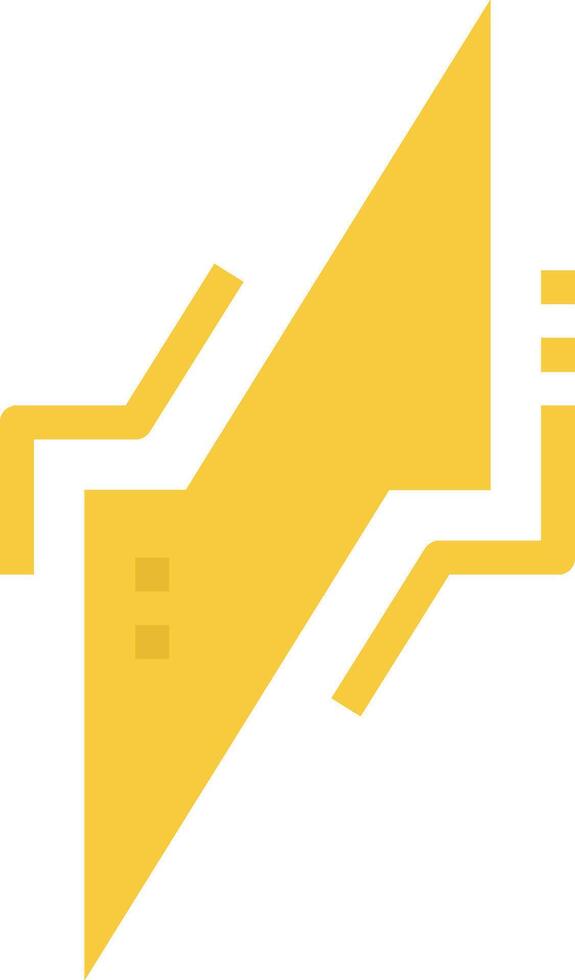 A yellow arrow with a white background vector