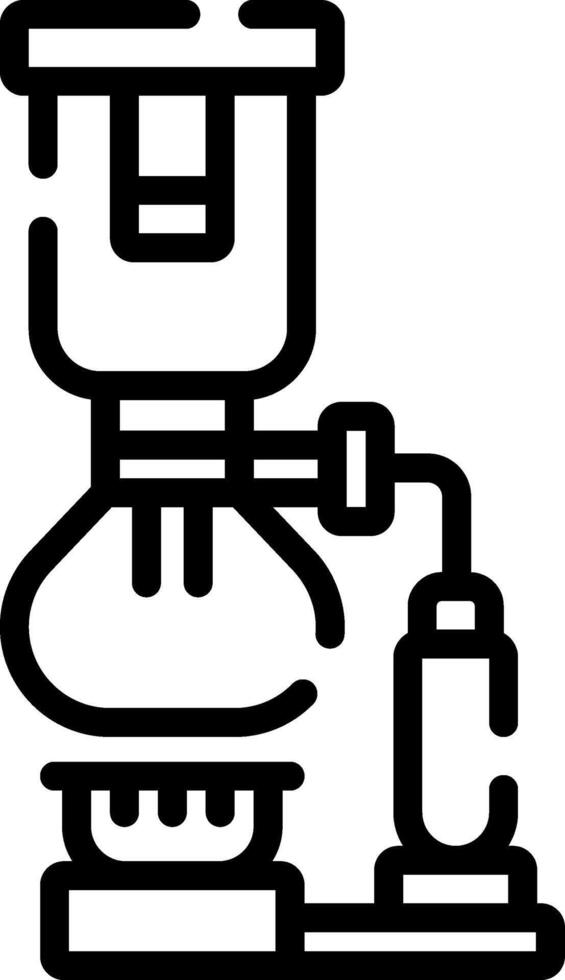 A black and white drawing of a coffee maker vector