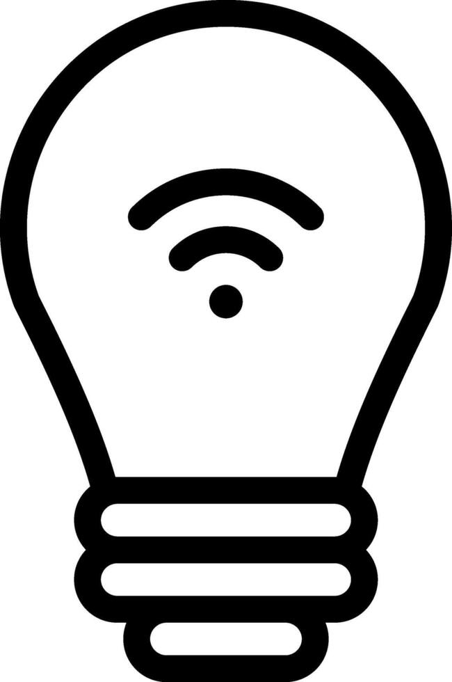A light bulb with wifi symbol on it vector
