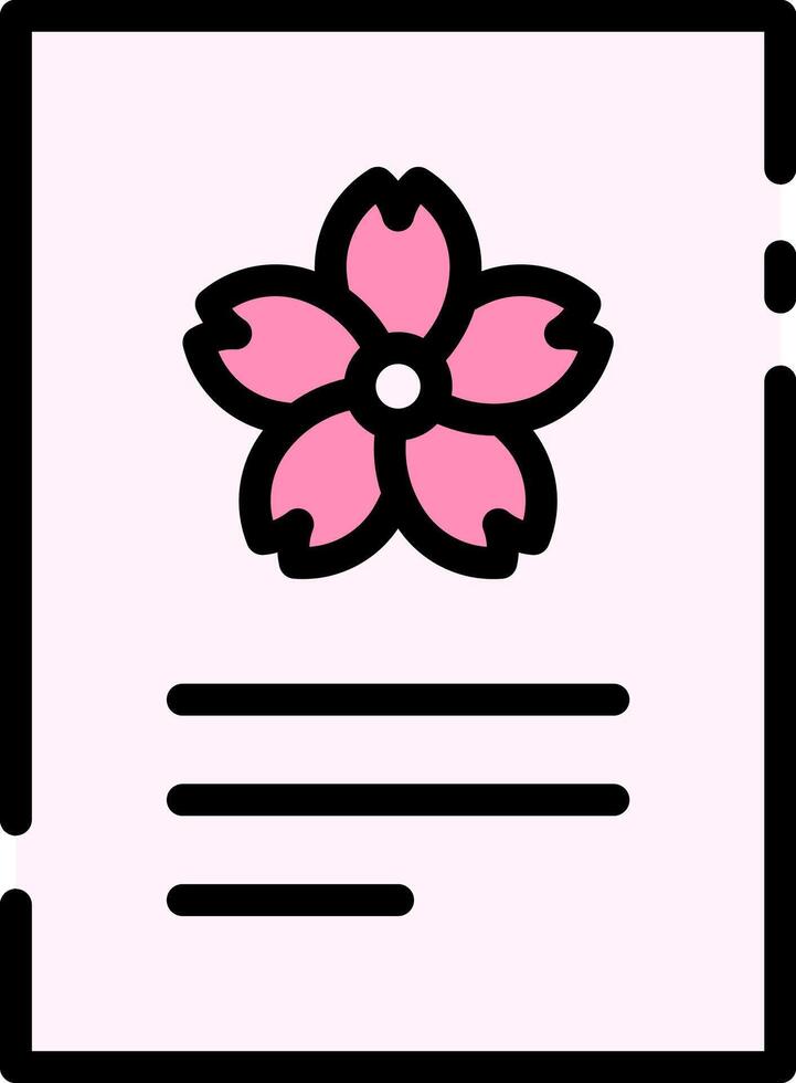 A pink flower is shown in a square frame vector